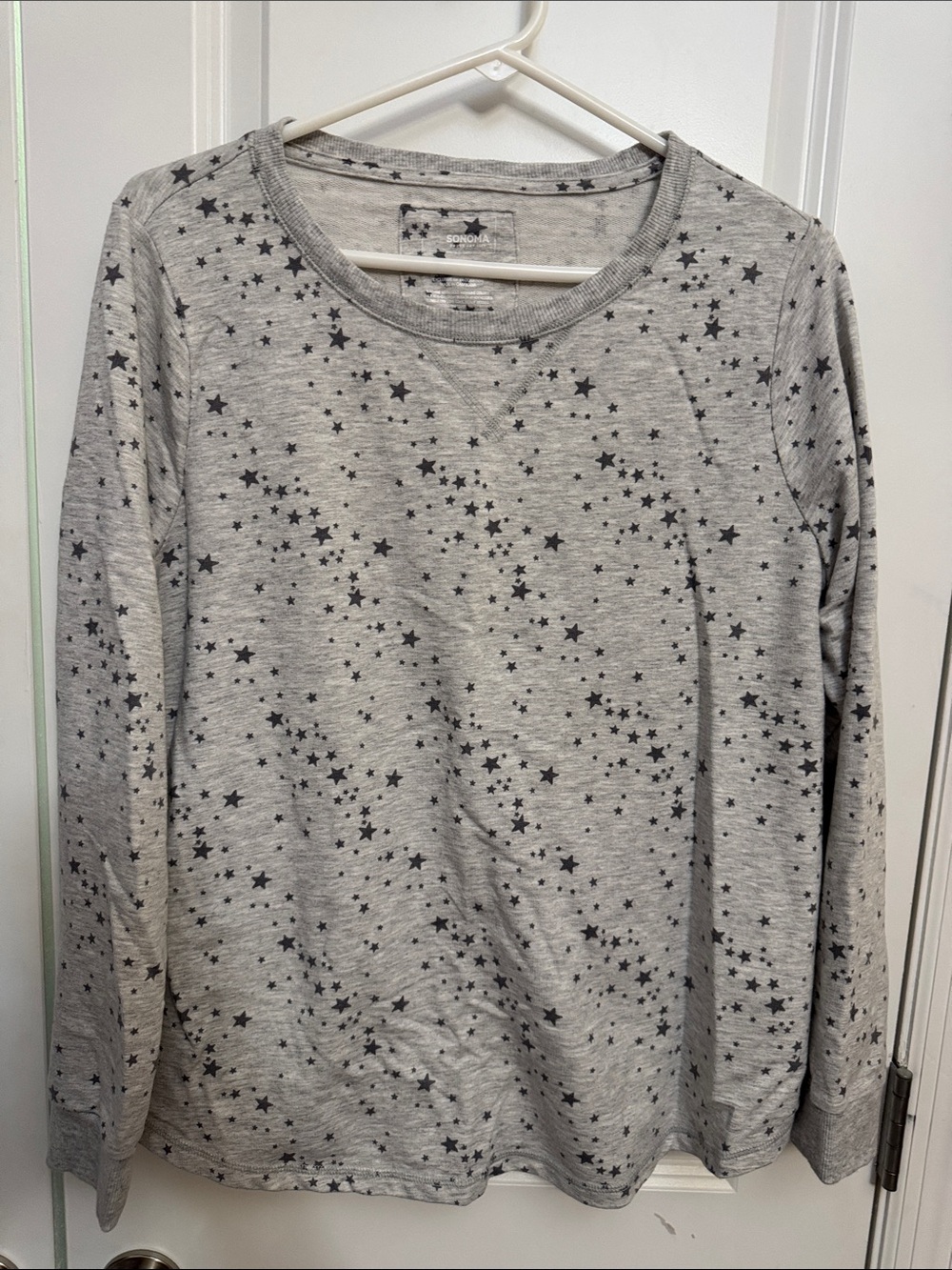 Sonoma Gray Star Print Sweatshirt